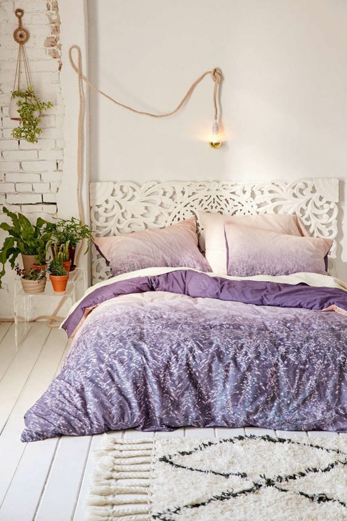 Gris chambre couleur lin chambre violet tapisserie chambre adulte lit jolie couverture