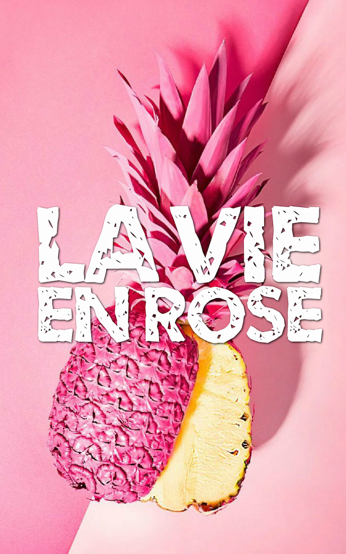 jolie phrase, écran verrouillé iphone rose avec ananas rose et jaune, mots inspirants pour fille