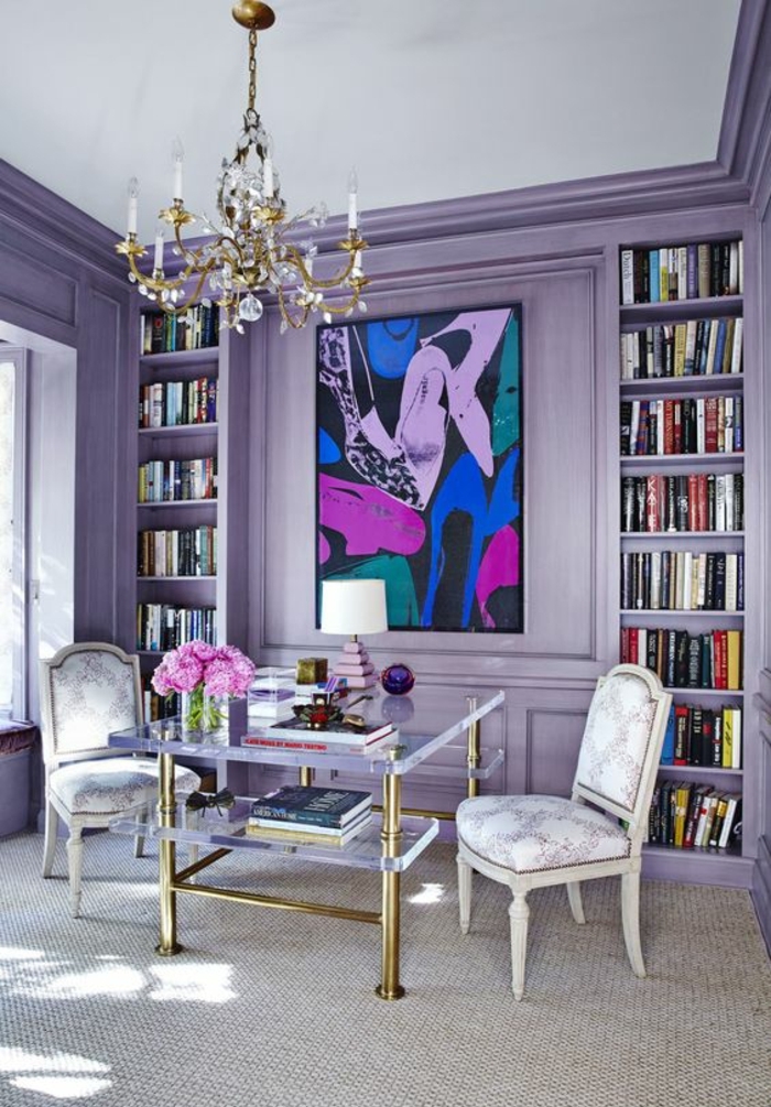 Quelle couleur pour une chambre chambre adulte bleu violet idée salon magnifique