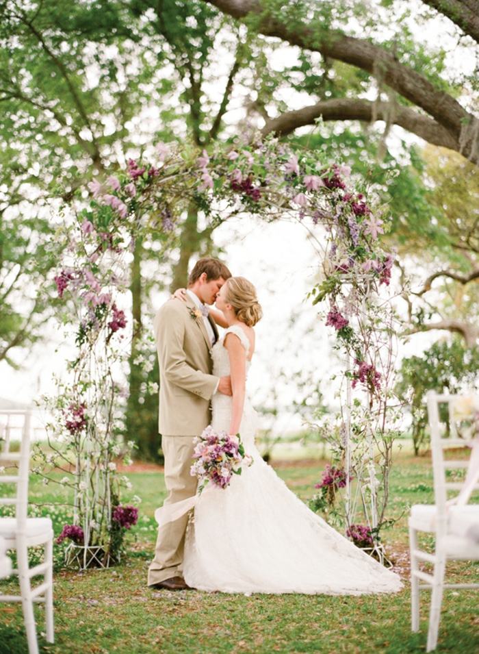 Arrangement floral pour mariage composition florale table mariage amour