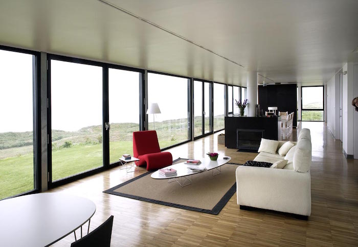 grand salon design minimal espace décoration moderne contemporain