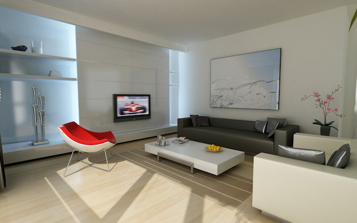appartement design moderne décoration salon sobre et luxe