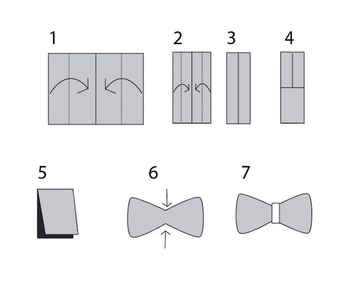 schéma de pliage de serviette, réaliser un ruban décoratif origami, déco de table avec serviette et rond de serviette