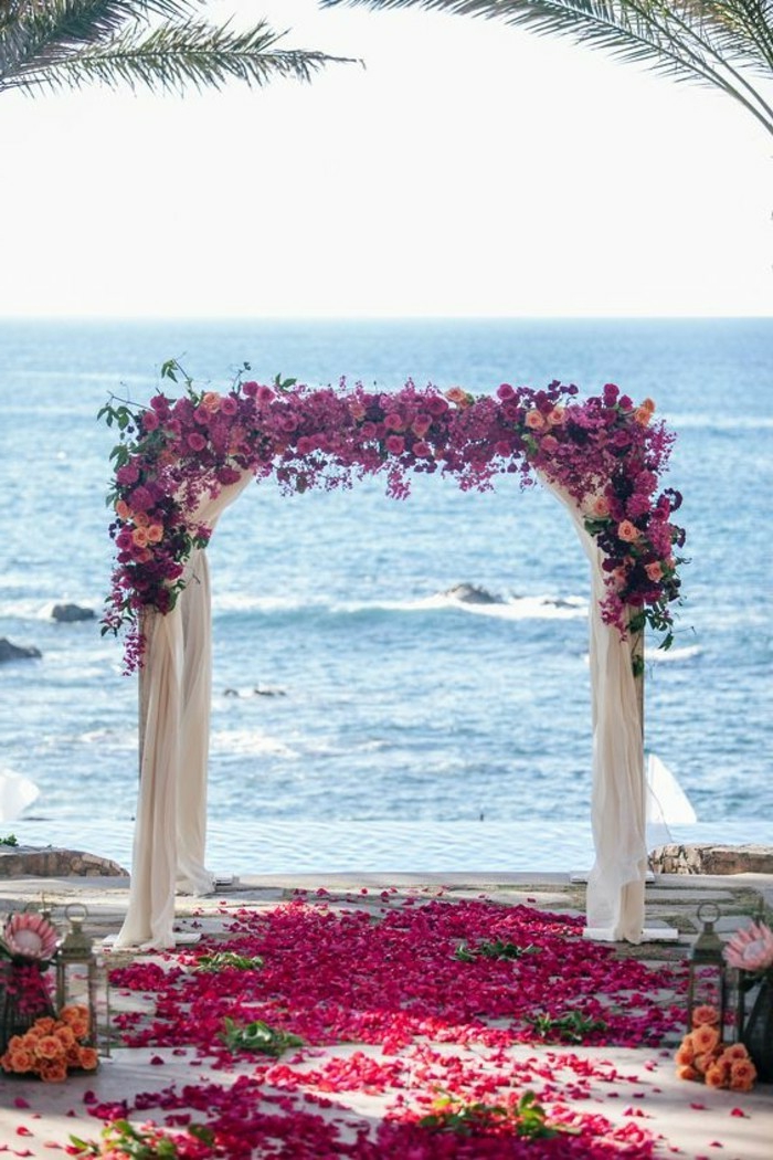 Arche fleurie mariage décoration fleur mariage bouquet mariée septembre