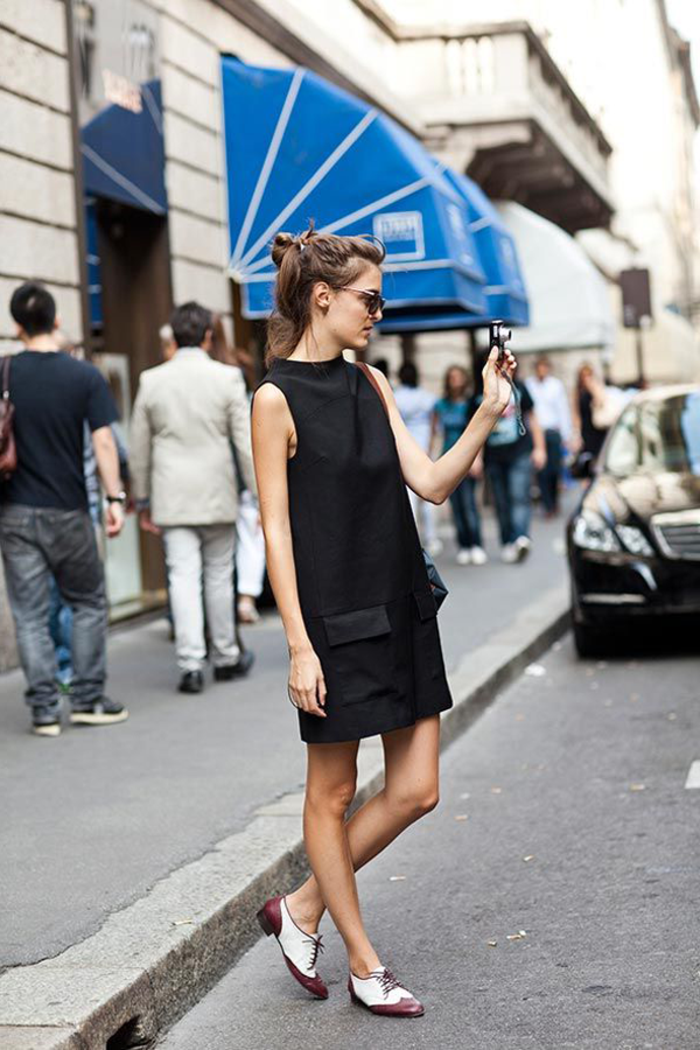 Bien s habiller comment s habiller demain moderne idée tenue belle robe noire courte chaussures