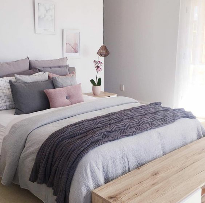 Chambre taupe et lin couleur de chambre adulte chambre prune et gris