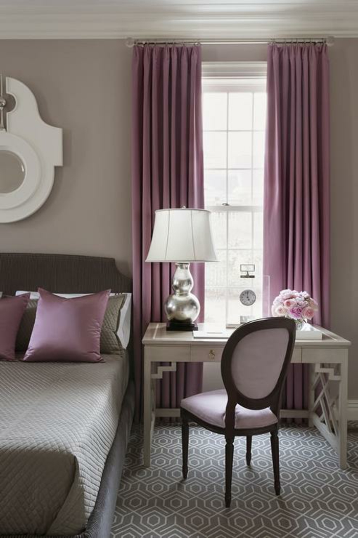 Déco chambre violet gris deco peinture chambre idee tapisserie chambre adulte