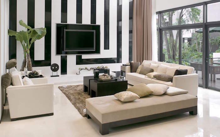decoration sejour maison moderne avec salon sobre et design