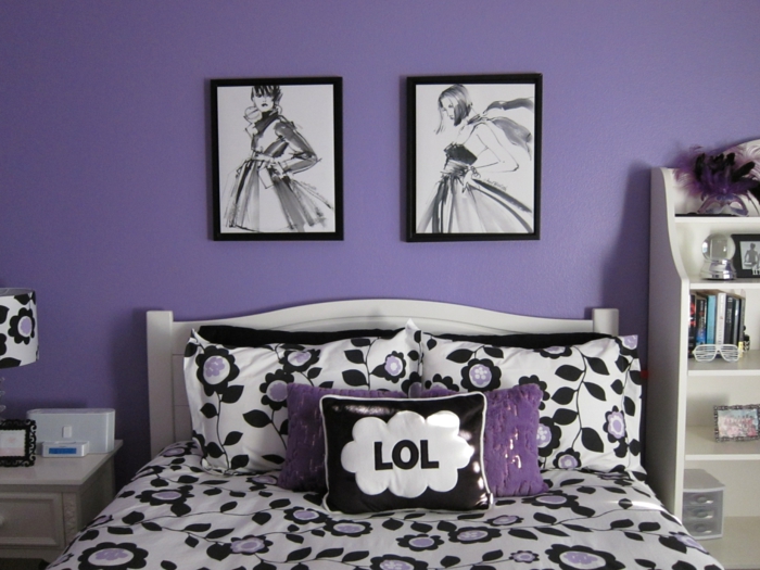 Couleur mur chambre chambre violette et grise couleurs chambre déco