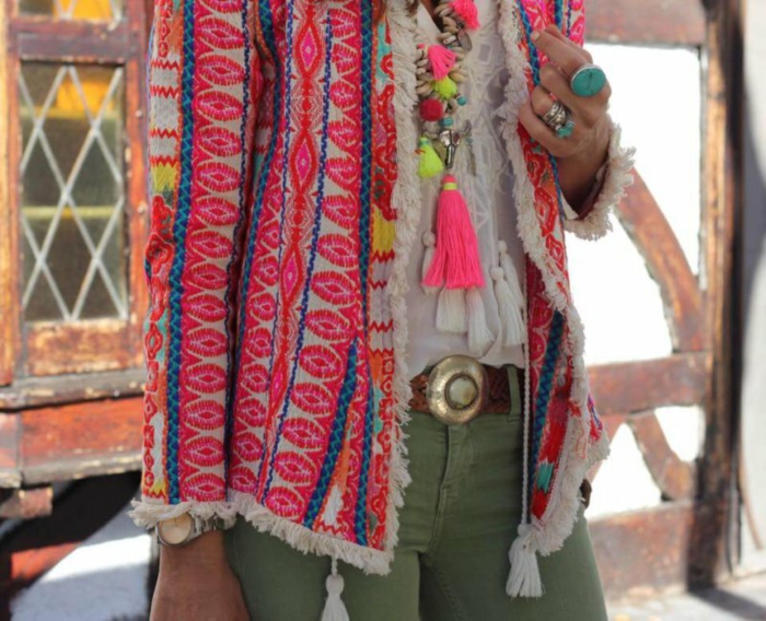 Vetement hippie chic femme look bohème chic veste hippie