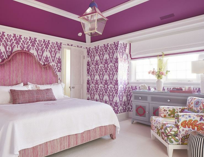 Rose chambre couleur lin chambre violet tapisserie chambre adulte
