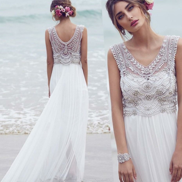 Chic robe de mariée dentelle idée quelle robe mariée dentelle bohème chic robe de mariée au bord de la mer robe vintage