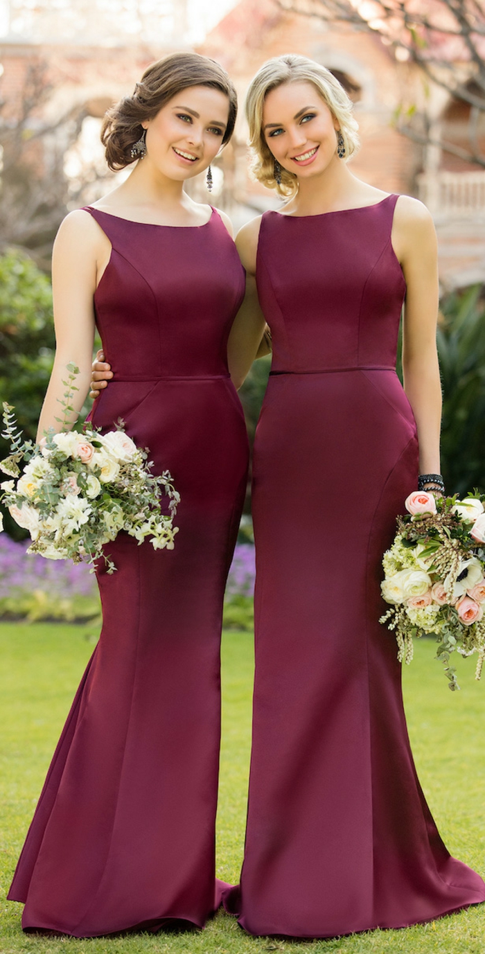 Chouette robe de cocktail pour mariage robe habillée pour mariage robe longue rouge bordeaux