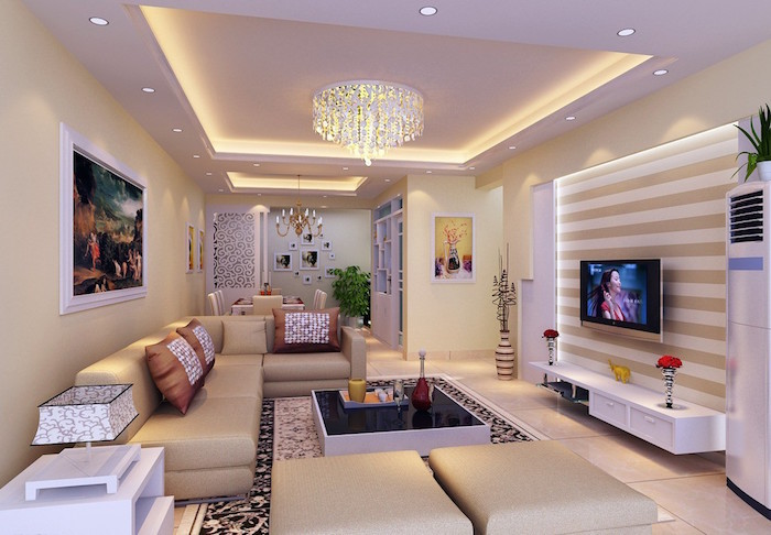 appartement luxe décoration salon moderne decoration séjour contemporain