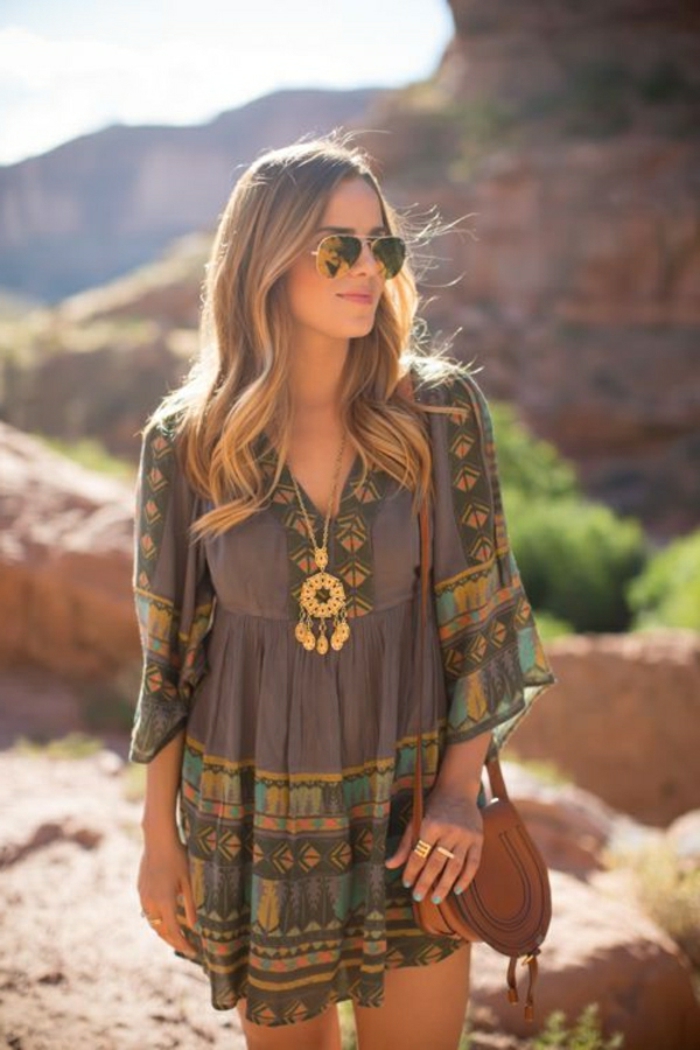Robe longue style hippie chic les tendances du hippie chic femme robe courte