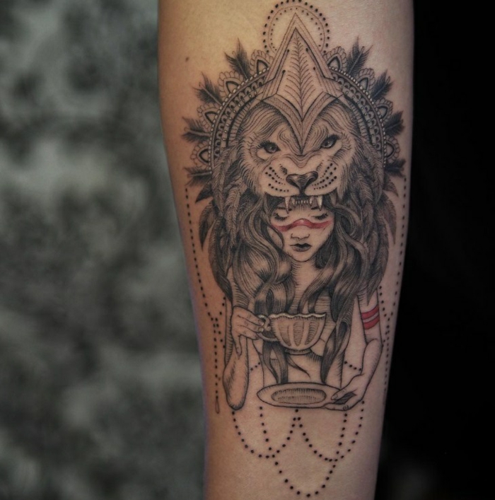 Modele tatouage lion tribal lion images tattoo tatouage de lion tribal fille guerrière 