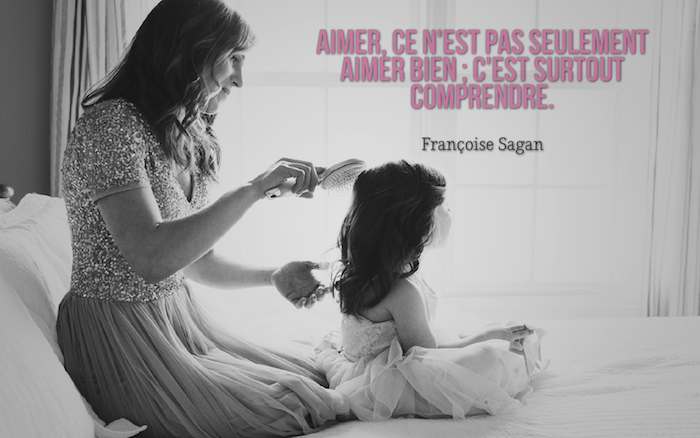 citation amour, adorable photo d'une mère et sa petite fille, habiller sa fille comme princesse