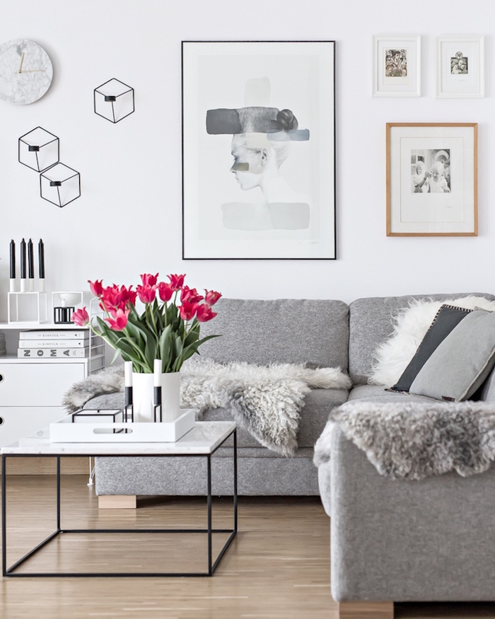 nappe nordique deco murale scandinave meuble suédois design blanc gris 