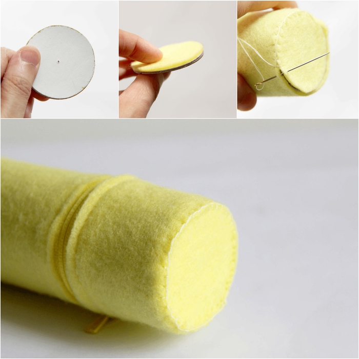 tuto de couture facile pour réaliser une trousse à crayons, bricolage rouleau papier toilette pour la rentrée