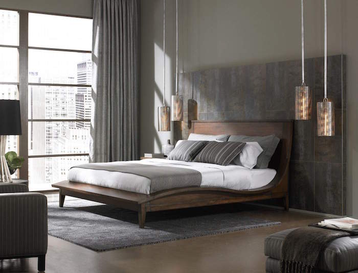 chambre hotel luxe new york deco style bedroom grise