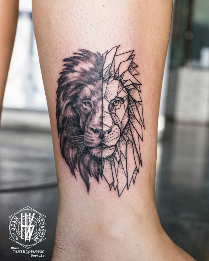 Formidable tatouage de lion tatouage lionne beau dessin à se tatouer