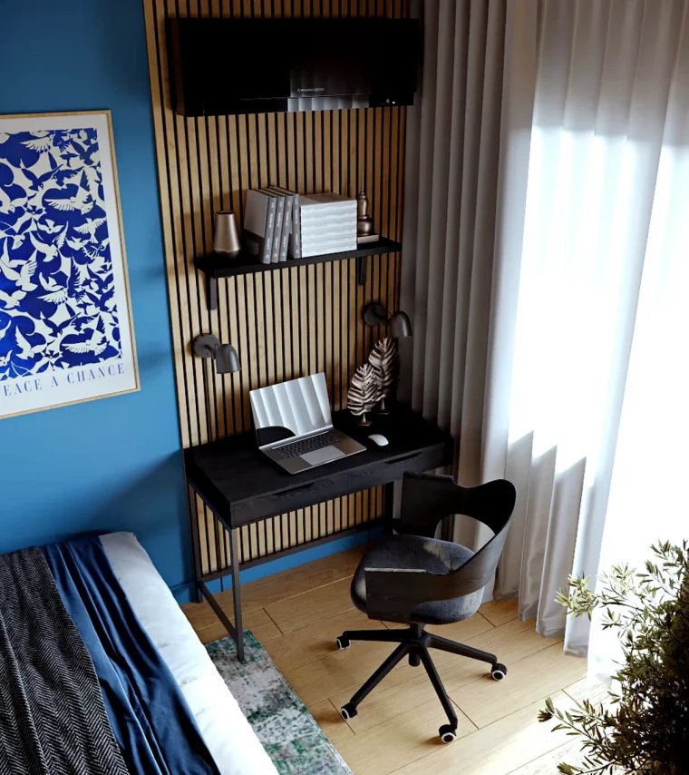 idee de deco chambre garcon moderne avec un bureau