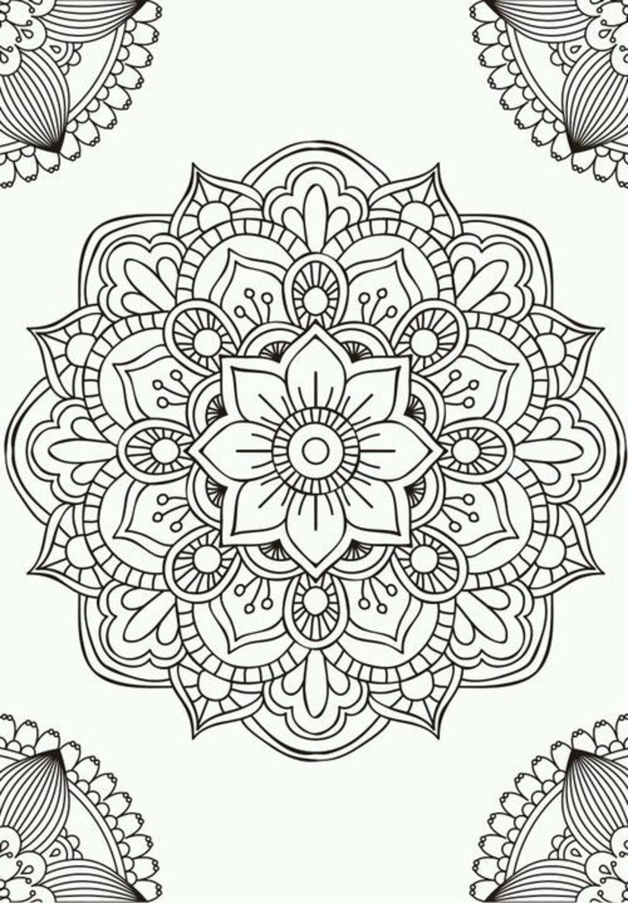 mandalas à imprimer au design en fleurs harmonieux pour un coloriage zen 