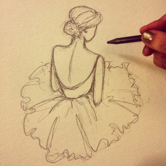 Dessin pour fille de 11 ans dessin fille facile dessin robe fille acctivité manuel ballet 