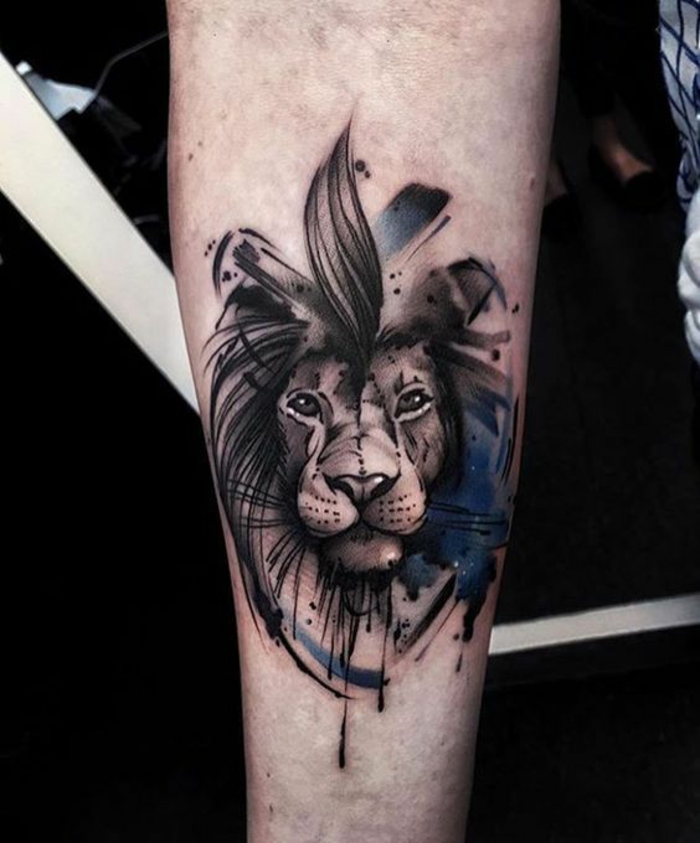 Signification lion tatouage lion femme tete de lion tattoo