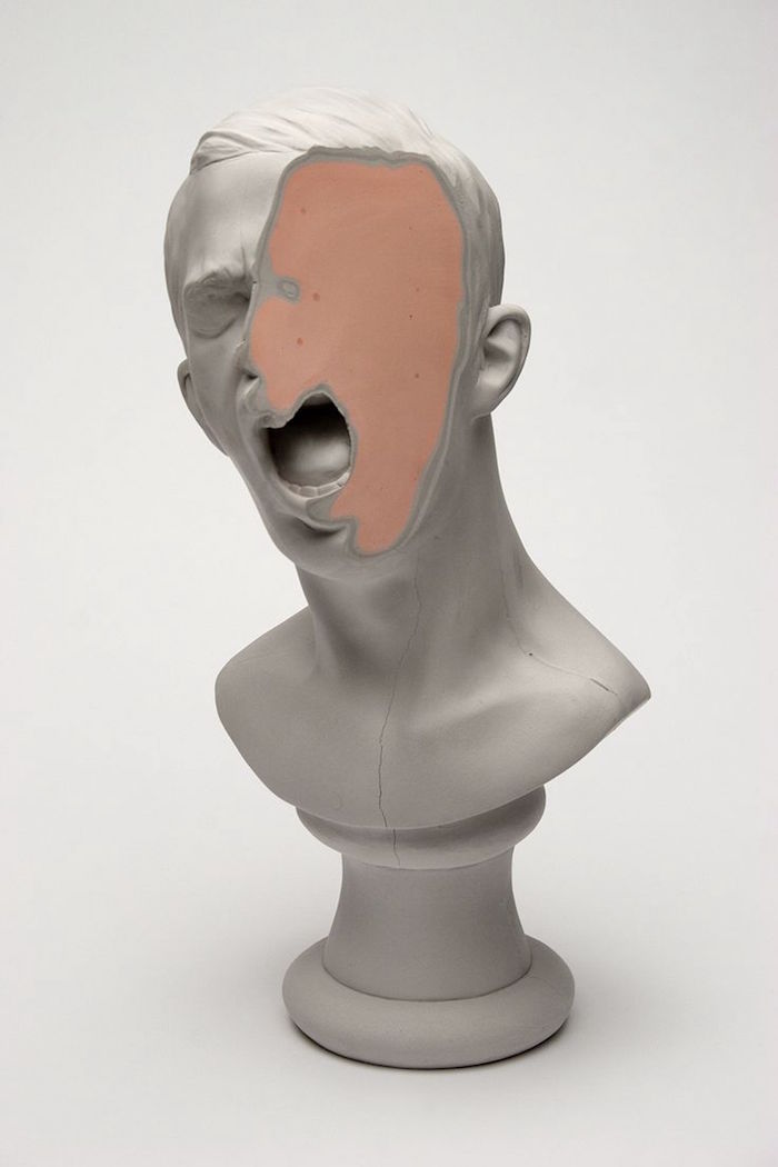 Christina West artiste sculpture buste homme moderne design