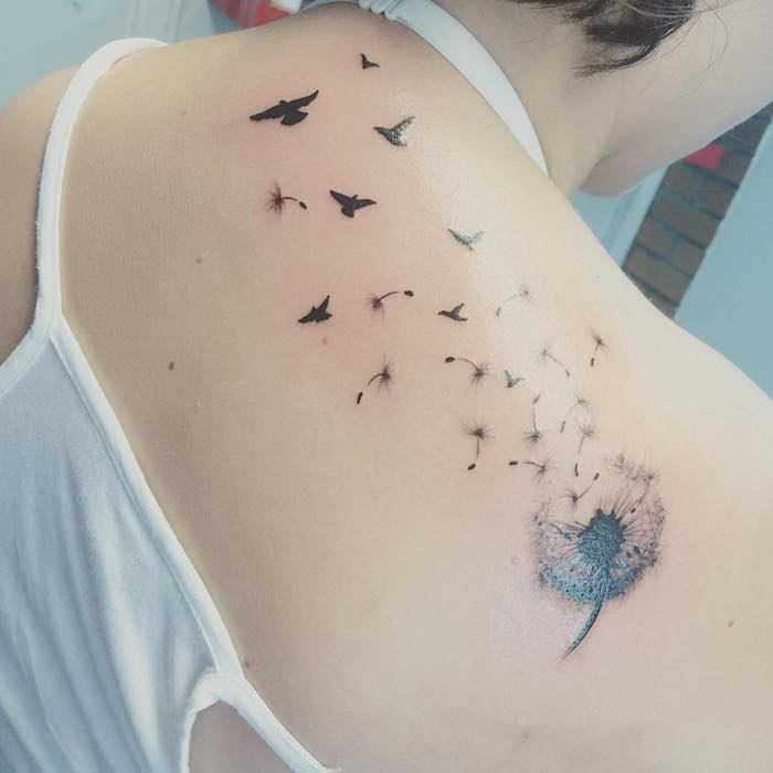 1001+ idées | Tatouage pissenlit – un tattoo dans le vent
