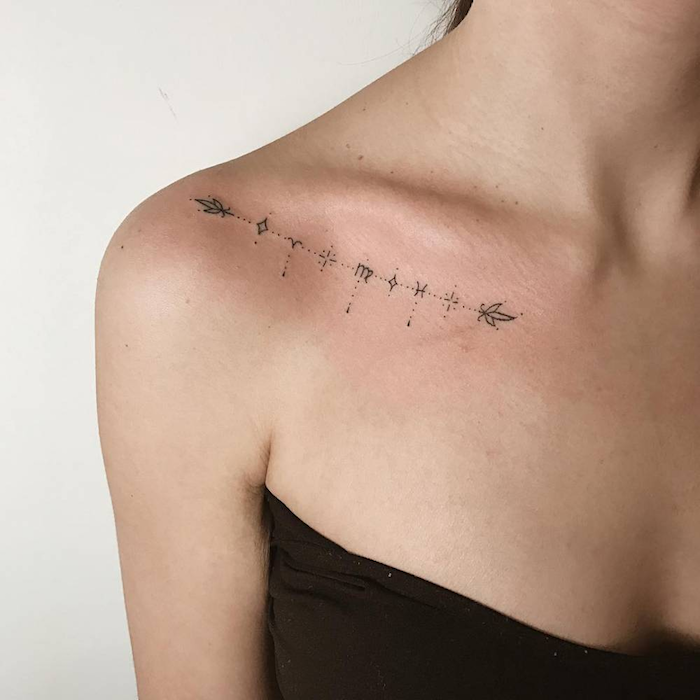 idée pour choisir son tatouage, dessin en encre sur le corps, tatouage femme à design flèche