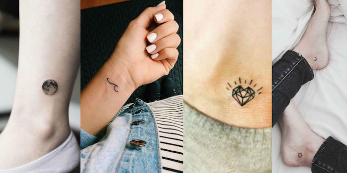 tatouage cheville femme, idée pour choisir un dessin originale à graver sur sa peau, diamant en encre sur cheville
