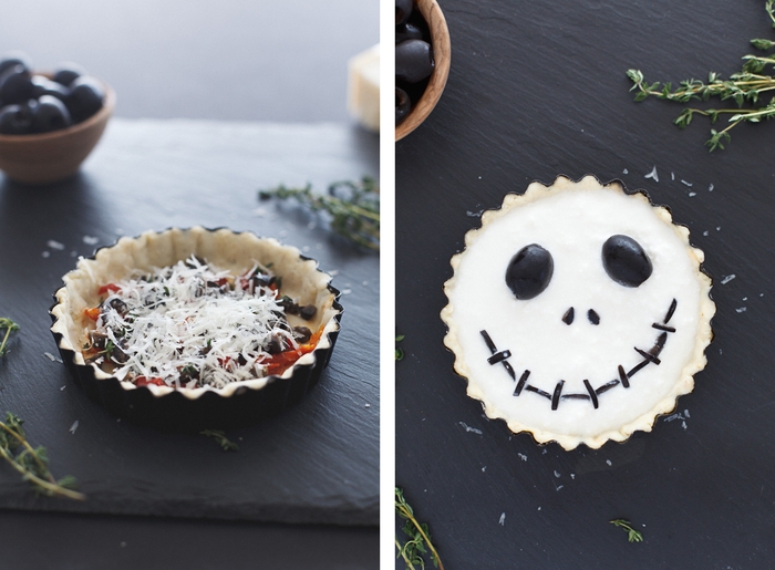 comment préparer des tartelettes à la ricotta façon visage à sourire terrifiant pour un apero halloween original et délicieux