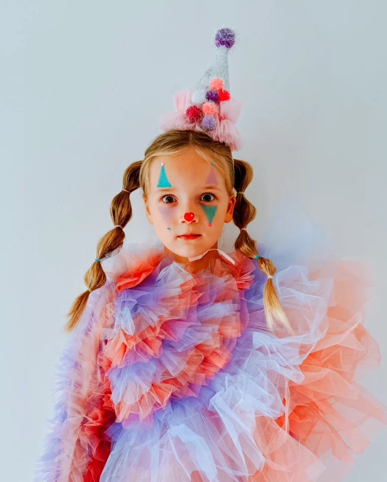 deguisement petite fille en clown pour halloween