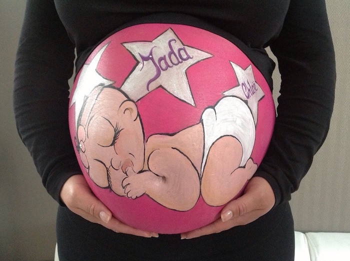 theme dessin ventre femme pour enfant femme grossesse