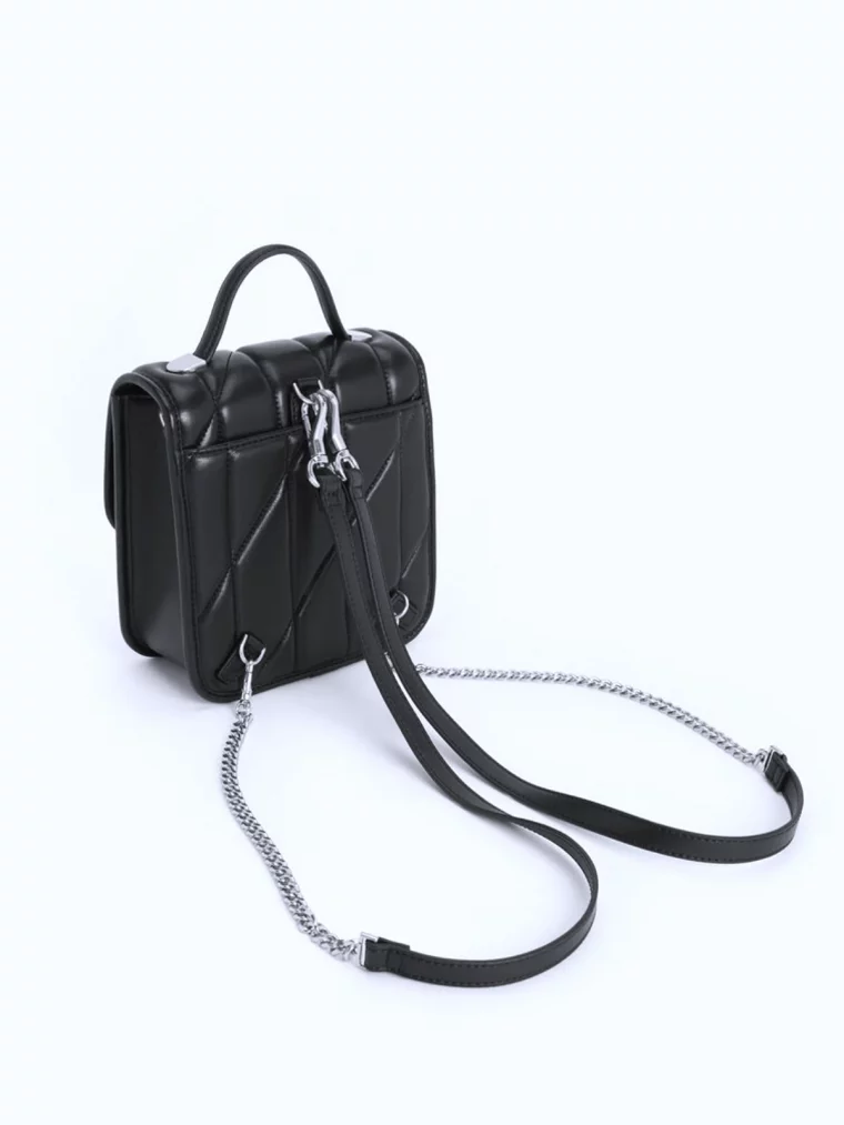 exemple de sac a dos femme chic cuir vernis noir