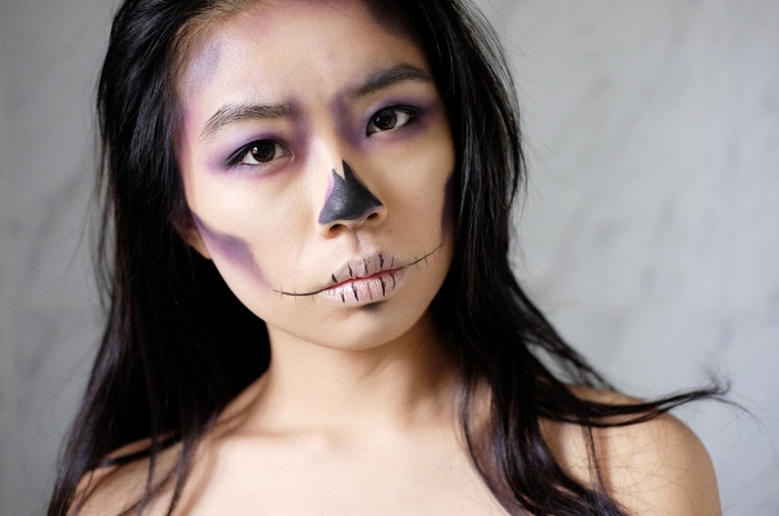 un maquillage halloween facile pour un déguisement en squelette classique