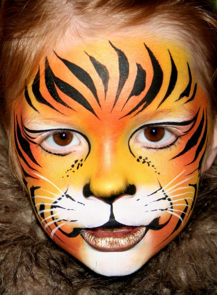 maquillage carnaval, déguisement et peinture visage pour halloween enfants