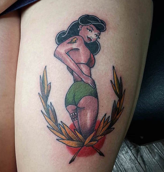 idée modele pin up tatoo hispter vintage