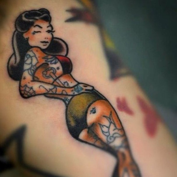 tattoo pin up tatouée et tatouage pinup