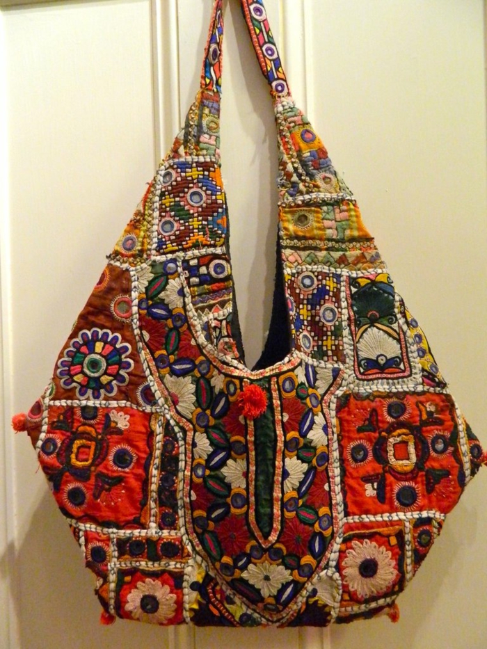 sac à bandoulière femme, sac style patchwork en couleurs vives
