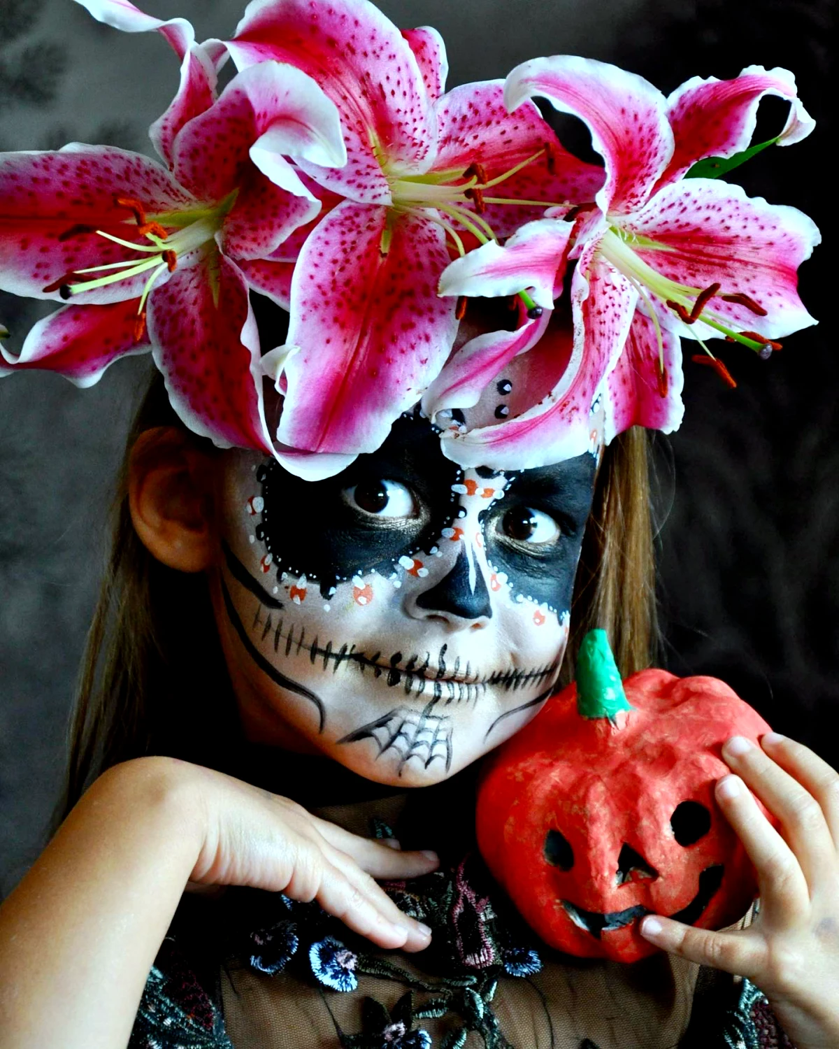 superbes idees pour un maquillage pour une petite fille pour halloween