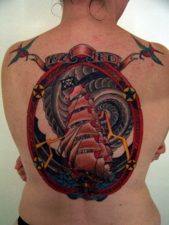 pirate tattoos tatouage hirondelle homme johnny depp tattoo symbole marin bateau pirates