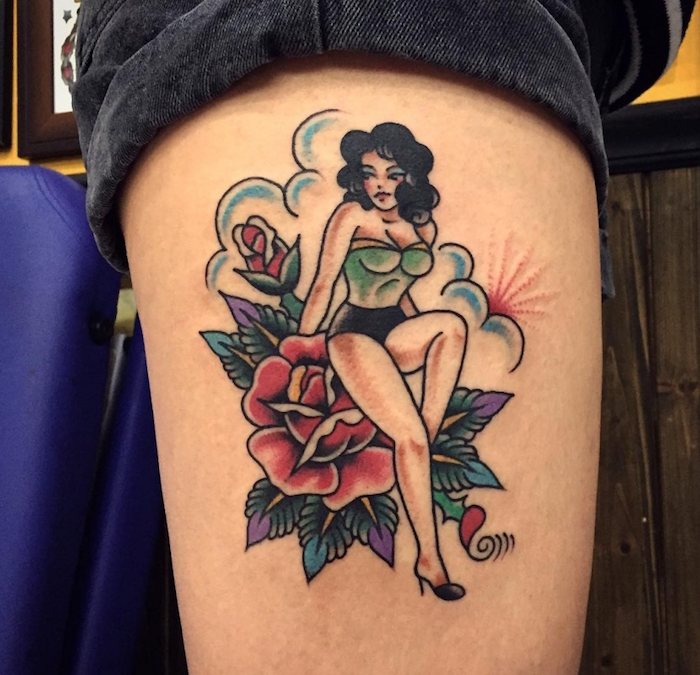 modele pinup tattoo designs de tatouage vintage femme pin up