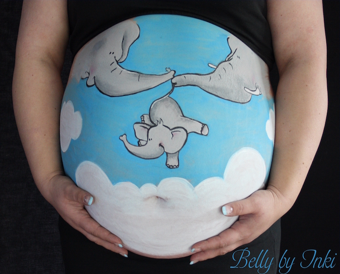 belly painting sur ventre de femme enceinte