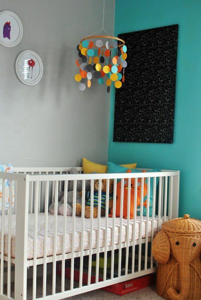 1001 Idees Pour Une Chambre Bebe En Bleu Canard Des Solutions Deco Astucieuses