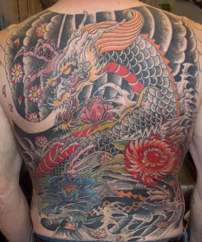 dragon asiatique tatouage tattoo japon