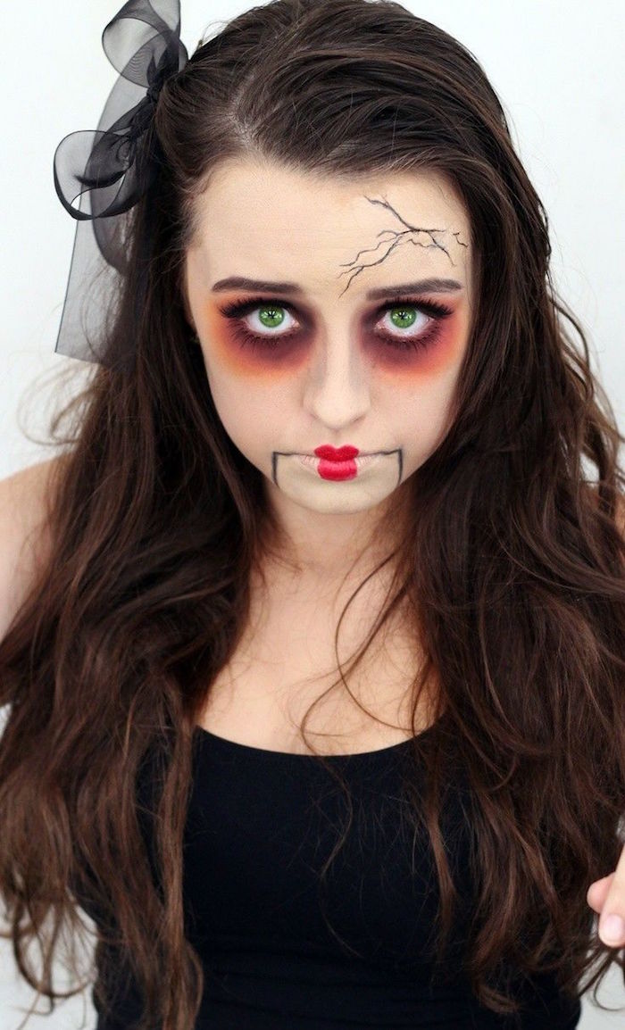 maquillage zombie halloween deguisement mort vivant femme