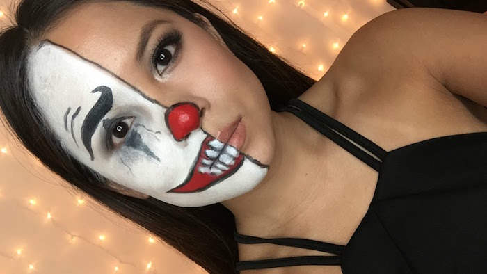 maquillage femme clown double face
